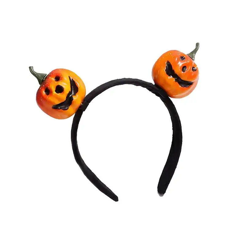 Halloween-Kürbis-Stirnbänder-Set – Entzückende Jack-O'-Lantern-Ohren-Haaraccessoires für festliche Looks – Detail 3