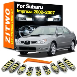 ZITWO 8Pcs Car Bulb LED Interior Dome Map Reading License Plate Light  Kit For Subaru Impreza 2002 2003 2004 2005 2006 2007