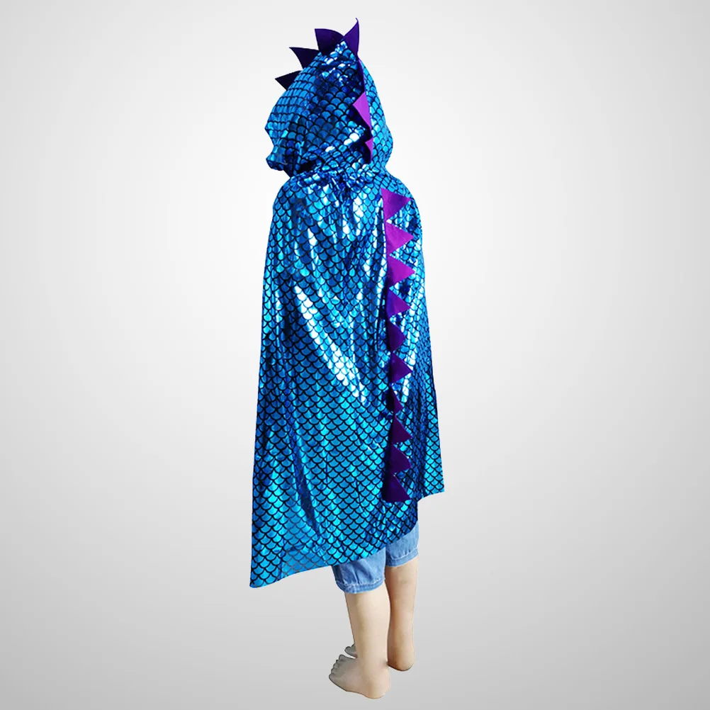 Children Dinosaur Hooded Costume Cloak 110cm Halloween Party Capes Performance Clothing Kids Cloak Children Capes