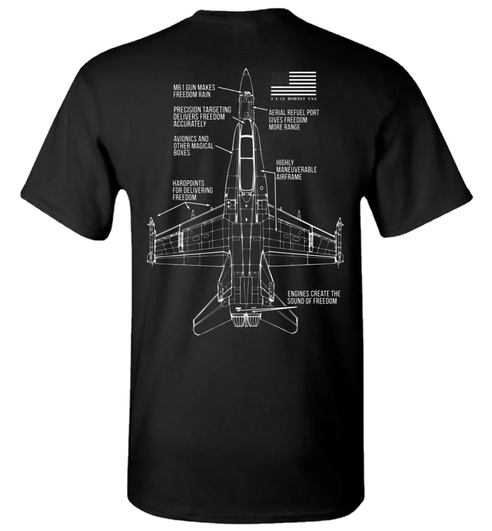 Summer Cotton Short Sleeve O-Neck Mens T Shirt New S-5xl Creative Design F/A-18 Hornet Carrier-based Attack Aircraft T-Shirt.