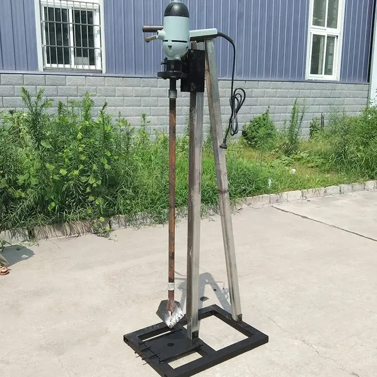 

Портативная электрическая буровая установка для скважин с высоким крутящим моментом, легкая в использовании, для домашнего орошения и фермерских нужд, глубина бурения до 60 м