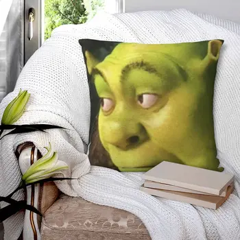 Shrek Nicolas Cage - Face Square Pillowcase Pillow Cover Polyester Cushion Decor Comfort Throw Pillow for Home Sofa