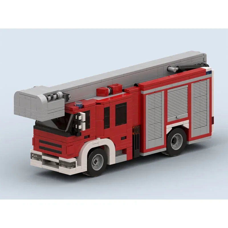 MOC-44878 City Fire Truck Fire Truck Platform Building Block Model 612 Parts Boy Kids Christmas Building Blocks Toy Gift