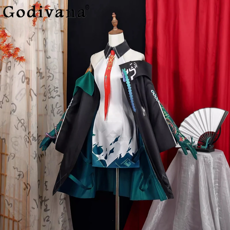 Costume di carnevale Set completo da donna Arknights Dusk Costumi di Halloween Abito femminile Anime Outfit Ragazze Abito da festival tradizionale