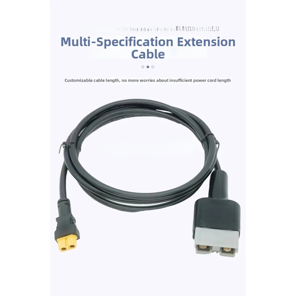 1.5M Female Charging Cable 14AWG High Purity Copper Core PVC Heat Resistant 50A P*ower Wire For Car Portable Energy Storage