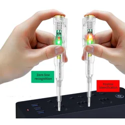 AC24-250V DC12-24V Intelligent Voltage Tester Pen Electric Screwdriver Test Pencil Induction Power Detector Circuit Indicator