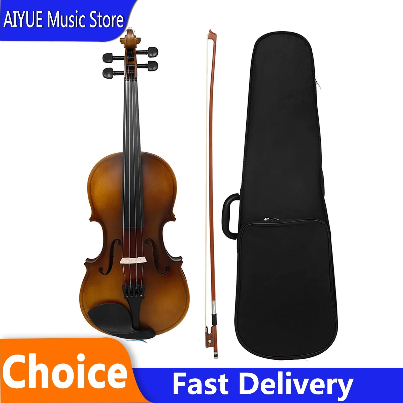 

Violin AV-102 Vintage Solid Wood String Instrument Premium Violin With Tuner & Strings Suitable For Performance Practice