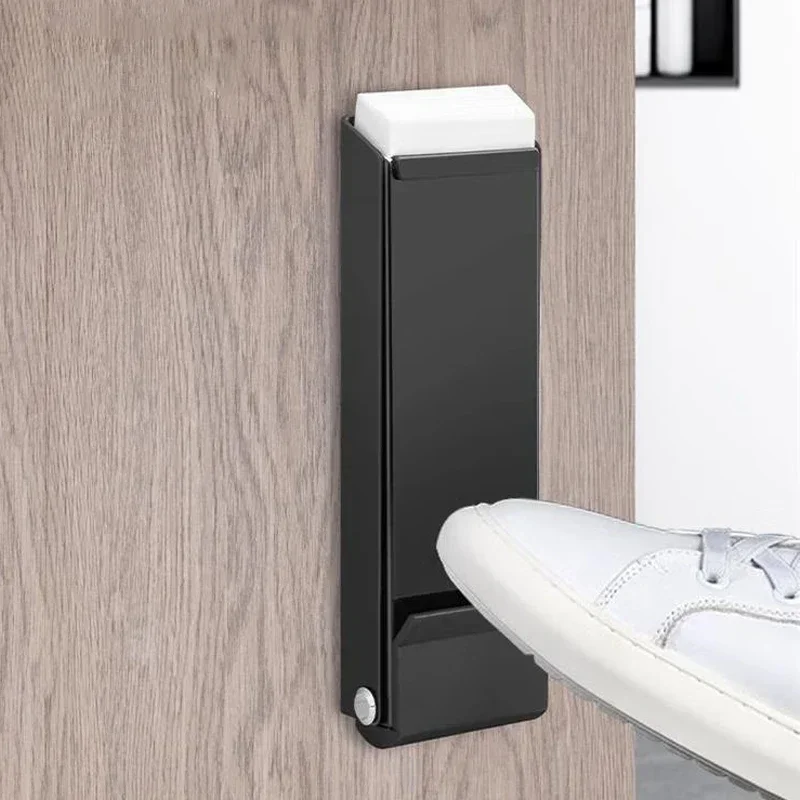 1PC Edelstahl Magnet Boden Tür Stop Pedal Unten Tür Stoppt Anti-kollision Sicherheit Hause Tür Halter mit nicht-Slip Gummi