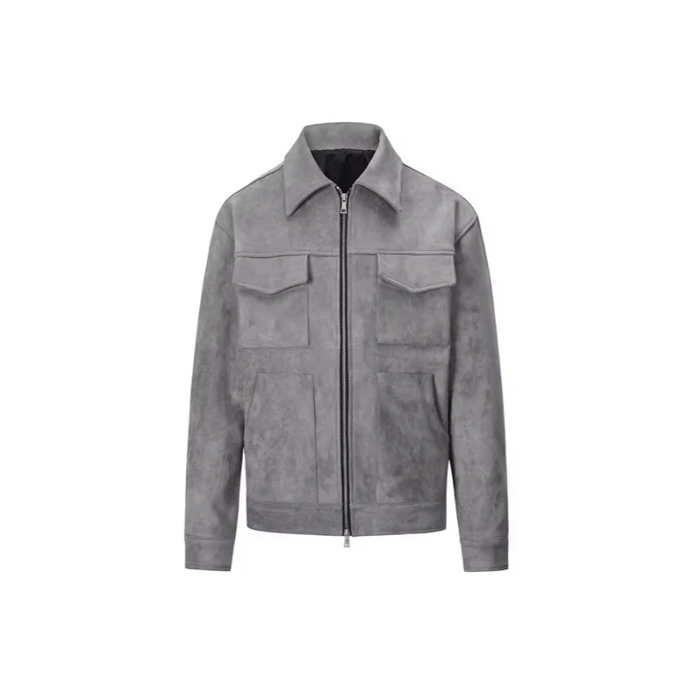 2026 Spring Summer New Style Men Jacket Outerwear Trendy Fashion Zipper Large Pocket Jacket Outerwear