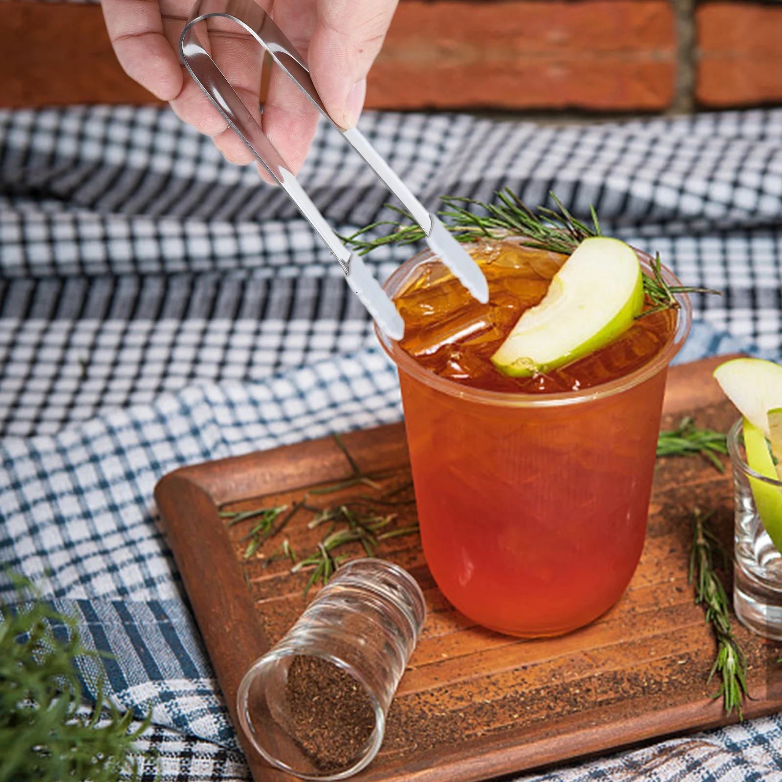 

4Pcs Ice Cube Clips Stainless Steel Silicone Sugar Tongs Heat Resistant for Coffee Tea Party Serving Food Fruit