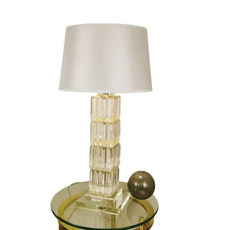 

Simple and stylish square, creative crystal desk lamp, decorative living room study, bedroom bedside desk lamp