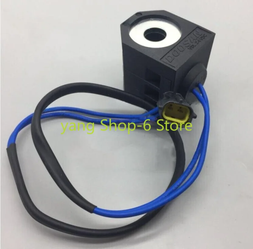 Solenoid Valve Coil 24VDC for Doosan Daewoo DH 220-5 215-7 225-7 Excavator