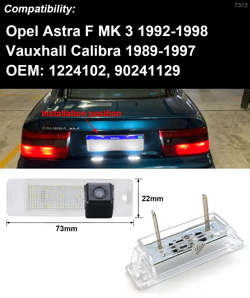 

Автомобильная камера заднего вида HD для Opel Astra F MK 3/Vauxhall Calibra OEM 1224102 90241129