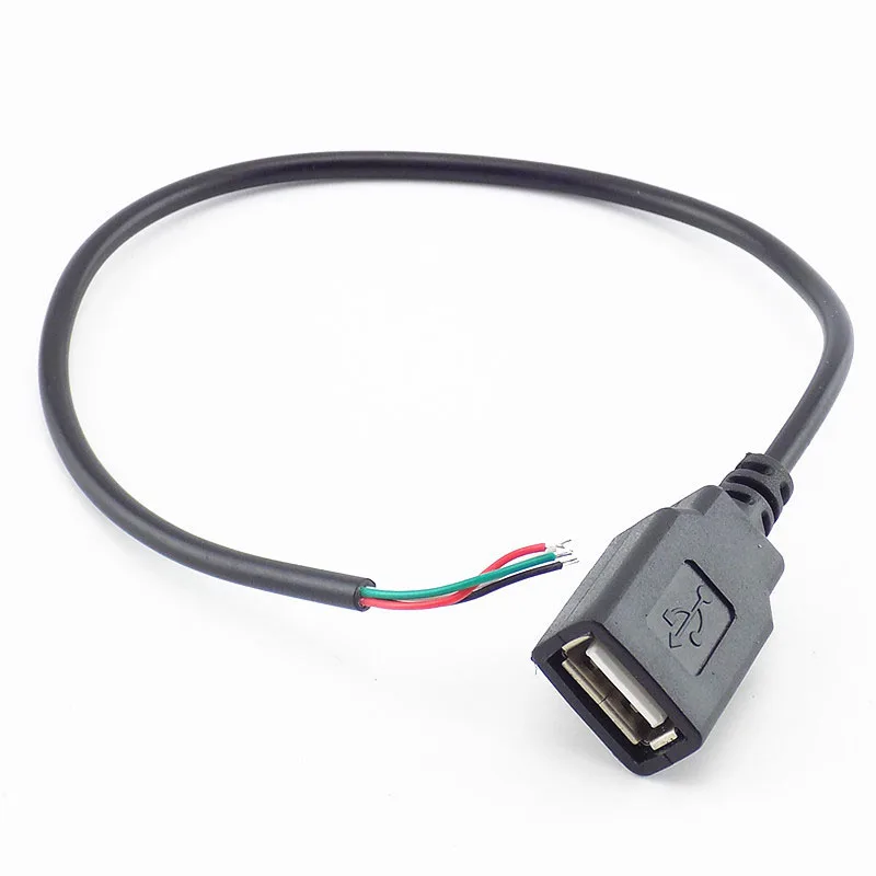 5V Micro USB 2.0 4-pinowe żeńskie gniazdo 4-przewodowe złącze przedłużacz DIY Transport danych Przewód do ładowania Linia 0,3 m/1 m/2 m Adapter