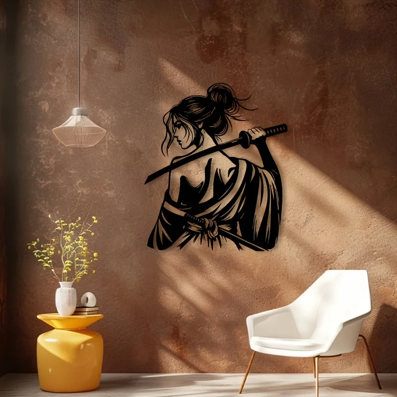 1pc of Japanese Samurai Metal Wall Art, Featuring a Premium End Statue Mural - a Perfect Present for The Holiday Season