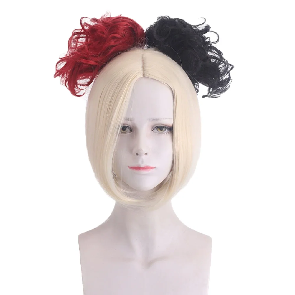 Fantasia super vilão quinzel perucas jogo equipe suicida cosplay disfraz acessórios de fantasia feminino halloween carnaval festa prop