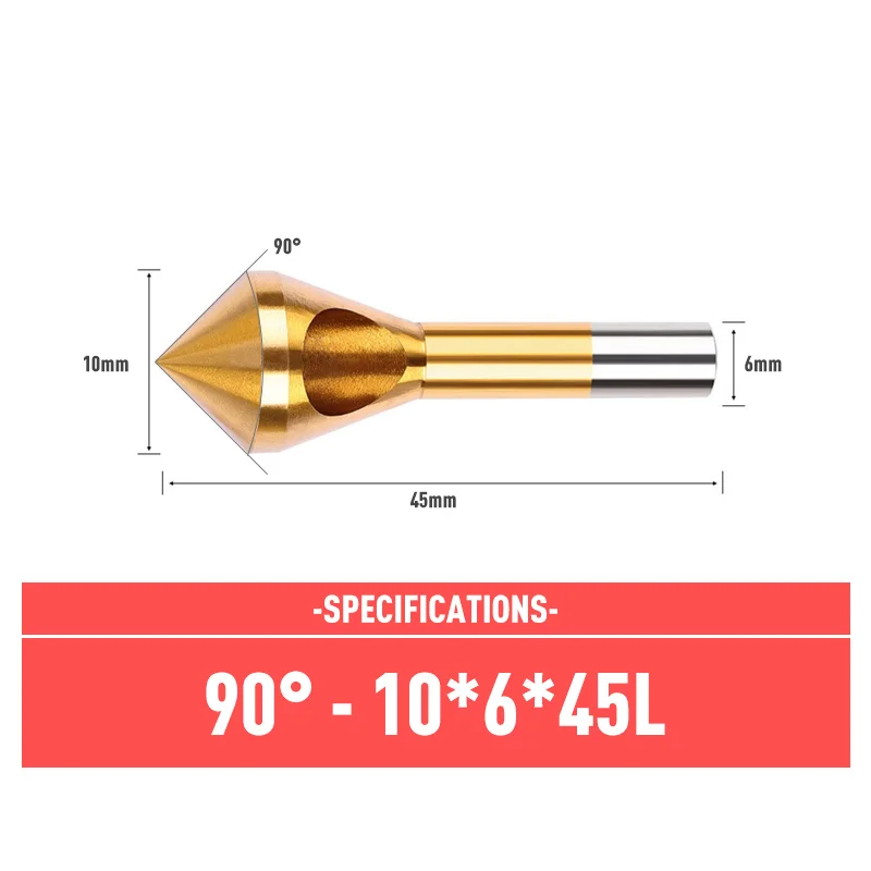 RL Cobalt M35 Titanium Coated Deburring Chamfer Cutter2-5 4-9 6-14 10-23mm 90 Degree Chamfer Countersink Drill Bit