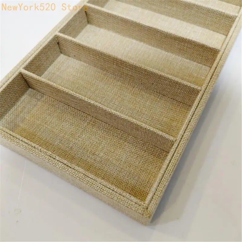 Linen Felt Eyeglass Display Tray With Nonslip Base for Sunglasses Accessories Storage and Organization N84C