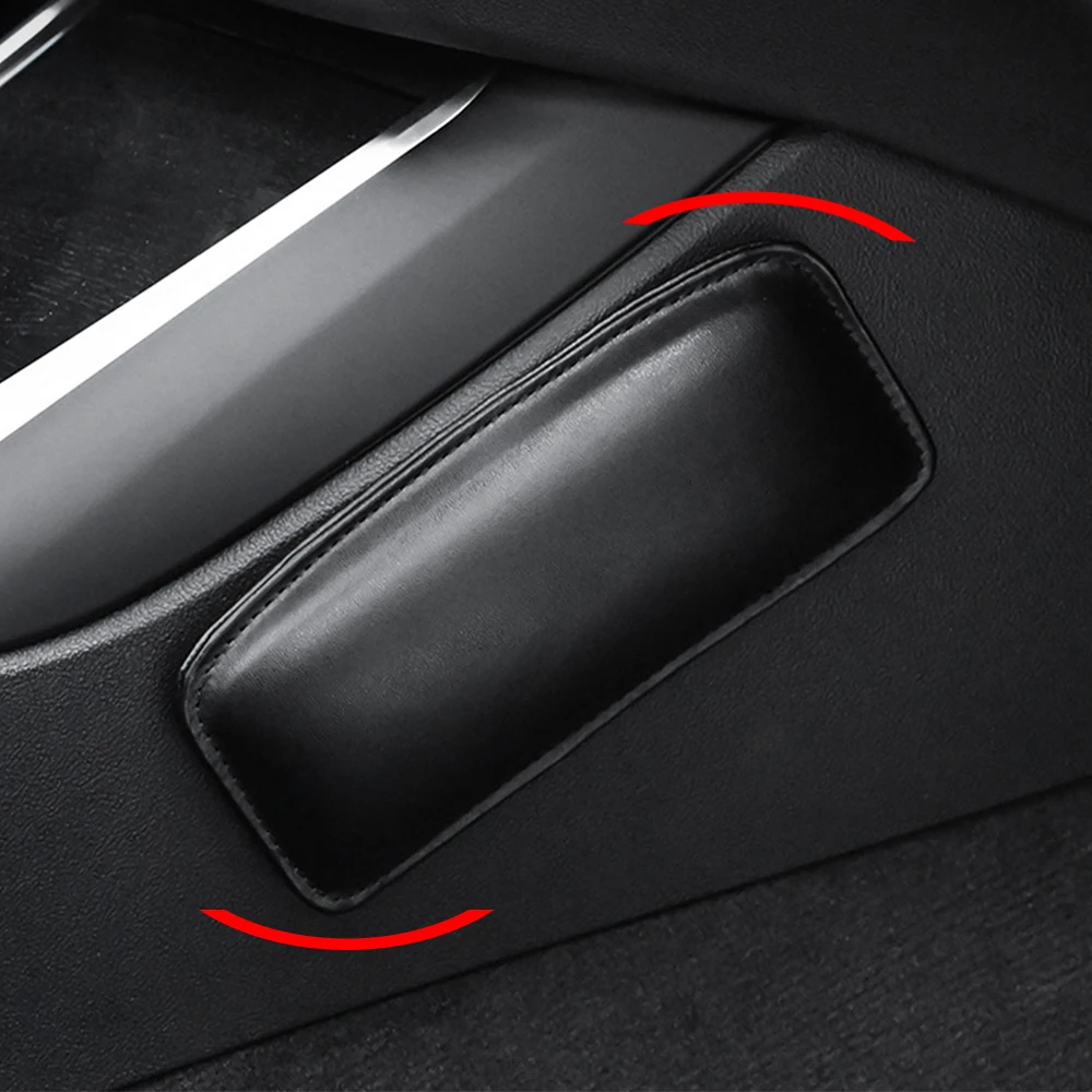 Leather Knee Pad for Car Interior Pillow Cushion Memory Foam Leg Pad Thigh Support Car Accessories For Benz BMW Audi VW Golf