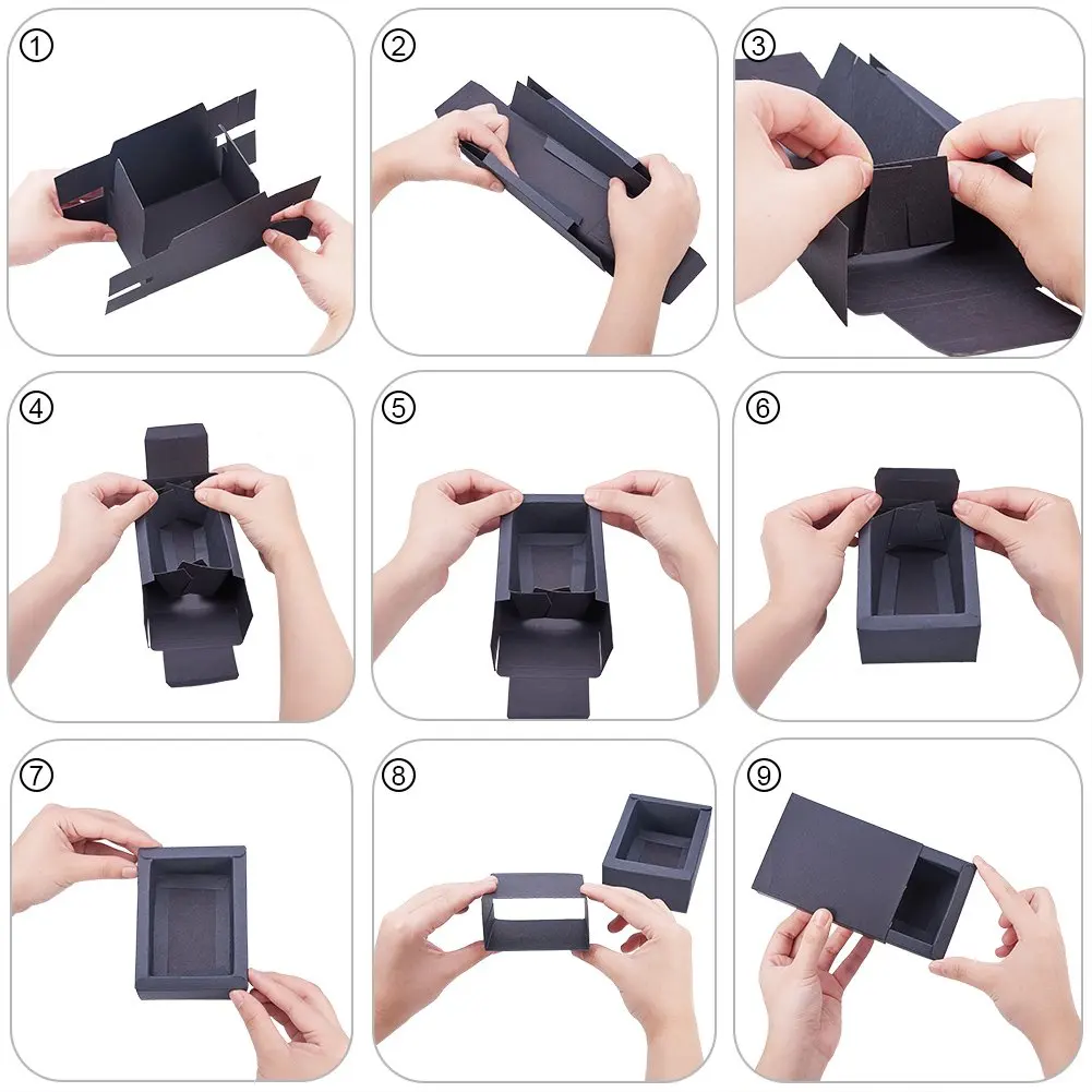 Kraft Cardboard Phone Case Packaging Box Red/White/Brown/Black Paper Drawer Box With Clear Window