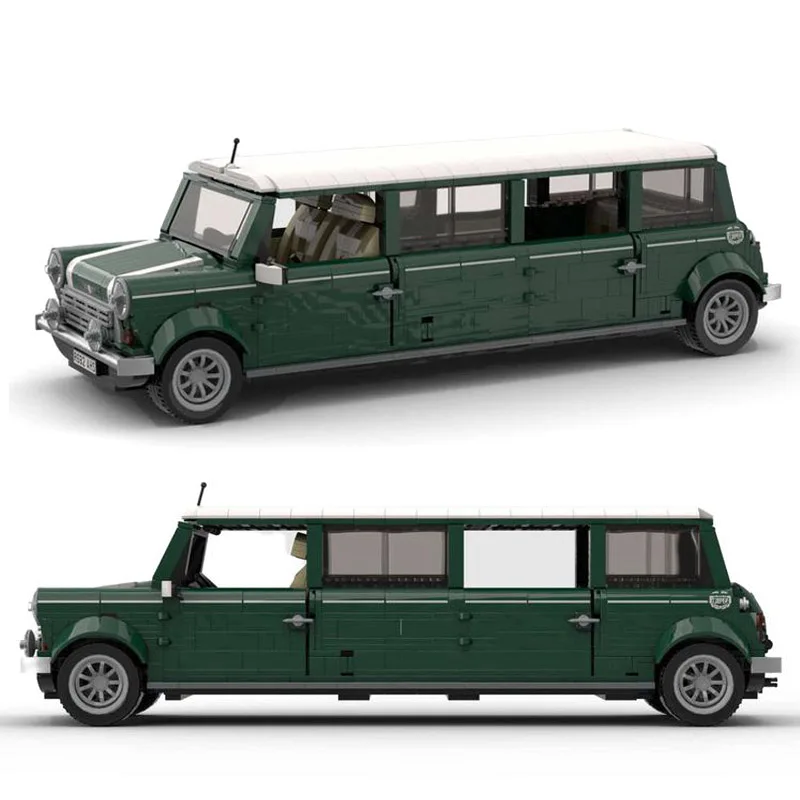 

MOC Experience Luxury and Style Limousine Mini Cooper Stretch Limo 10242 Extended Version Building Blocks DIY Bricks Toys Gift