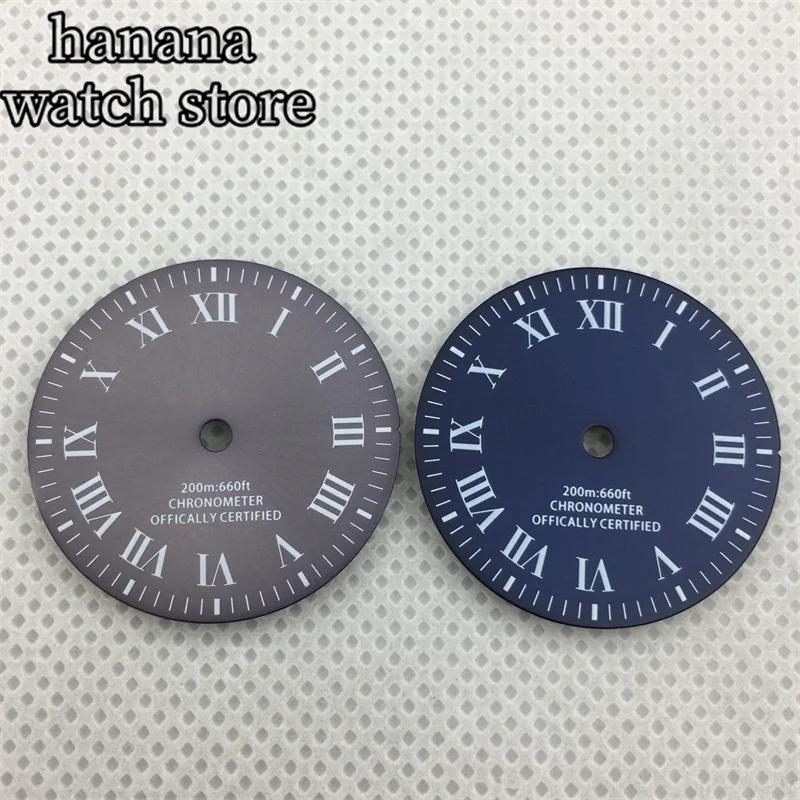 29 مللي متر مؤشر روماني الاتصال الهاتفي الذهب الأسود الأحمر الأزرق الهاتفي الأخضر توهج لحركة سلسلة NH34 NH35 NH36 ETA2824 PT5000 ميوتا DG