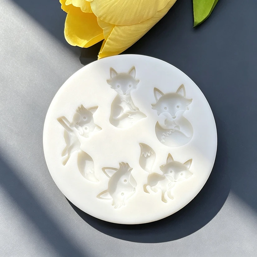 Fox Silicone Sugarcraft Mold Cookie Cupcake Chocolate Baking Mold Fondant Cake Decorating Tools