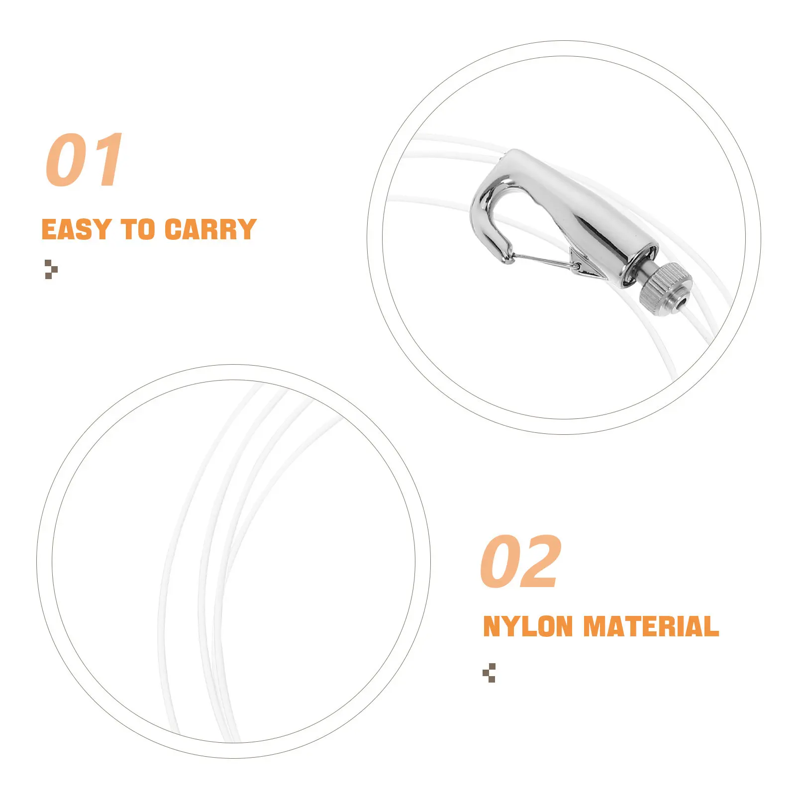 1Set Heavy Duty Picture Hanging Wire Adjustable Stainless Steel Nylon Rope for Art Studios Frame Hanging Picture Wire Heavy Duty