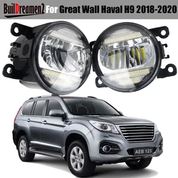 2 Pieces 30W Canbus LED Fog Light DRL H11 Car Driver + Passenger Fog Daytime Running Lamp For Great Wall Haval H9 2018 2019 2020