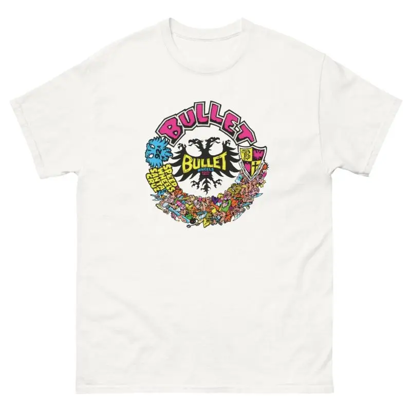 

Bullet Wheels Skate Skater Retro Vintage 90S Skateboarding T Shirt Design