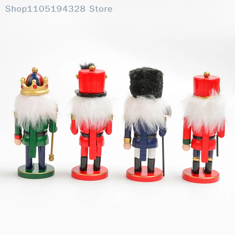 [FN] جندي كسارة البندق الخشبي لعيد الميلاد، شخصيات كسارة البندق المطلية التقليدية، حفلة عيد الميلاد القابلة للجمع للمنزل