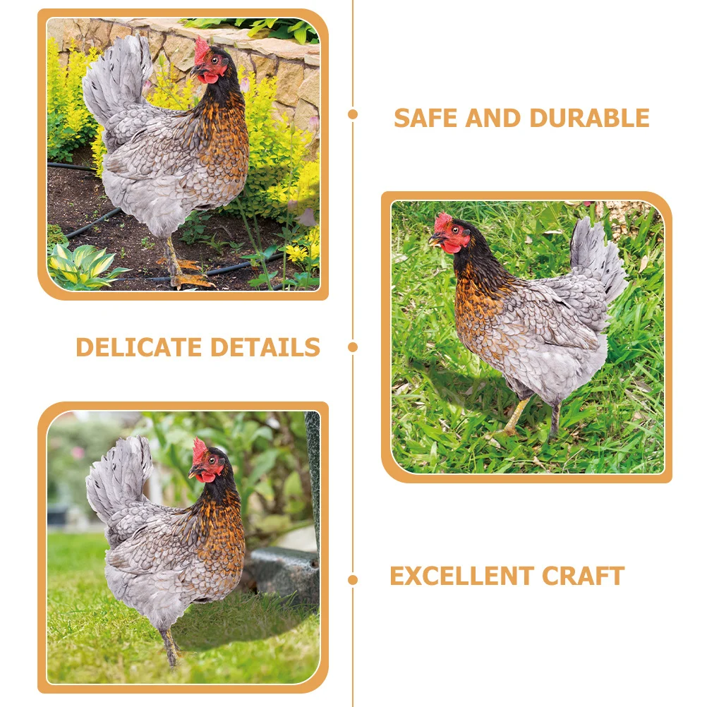 

2pcs Decorative Stake Signs Acrylic Chicken Yard Ornament Garden Lawn Decor Outdoor Courtyard Decoration Kids Gift Party Props
