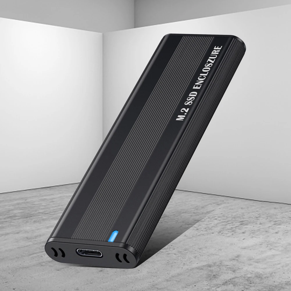 Solid-State Drive Enclosure 10Gbps M.2 NVMe SSD Enclosure Adapter Tool Free for 2230/2242/2260/2280 M.2 SSD