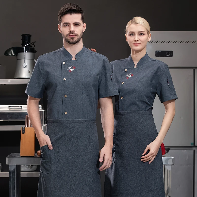 Uniforme de Chef Pizzai, servicio de comida, traje de cocina, chaquetas de cocinero para restaurante, panadería, cafetería, camarero, camarera, ropa de trabajo