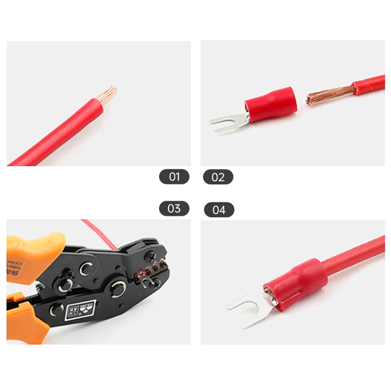 Bộ 100 SV Lọn Uốn Nhà Ga Spade Dĩa Dây Kết Nối Đồng Lọn Uốn Cổng Kết Nối Cách Nhiệt Dây Pin Cấp Nhà Ga SV1.25/2/3. Năm 5/5.5