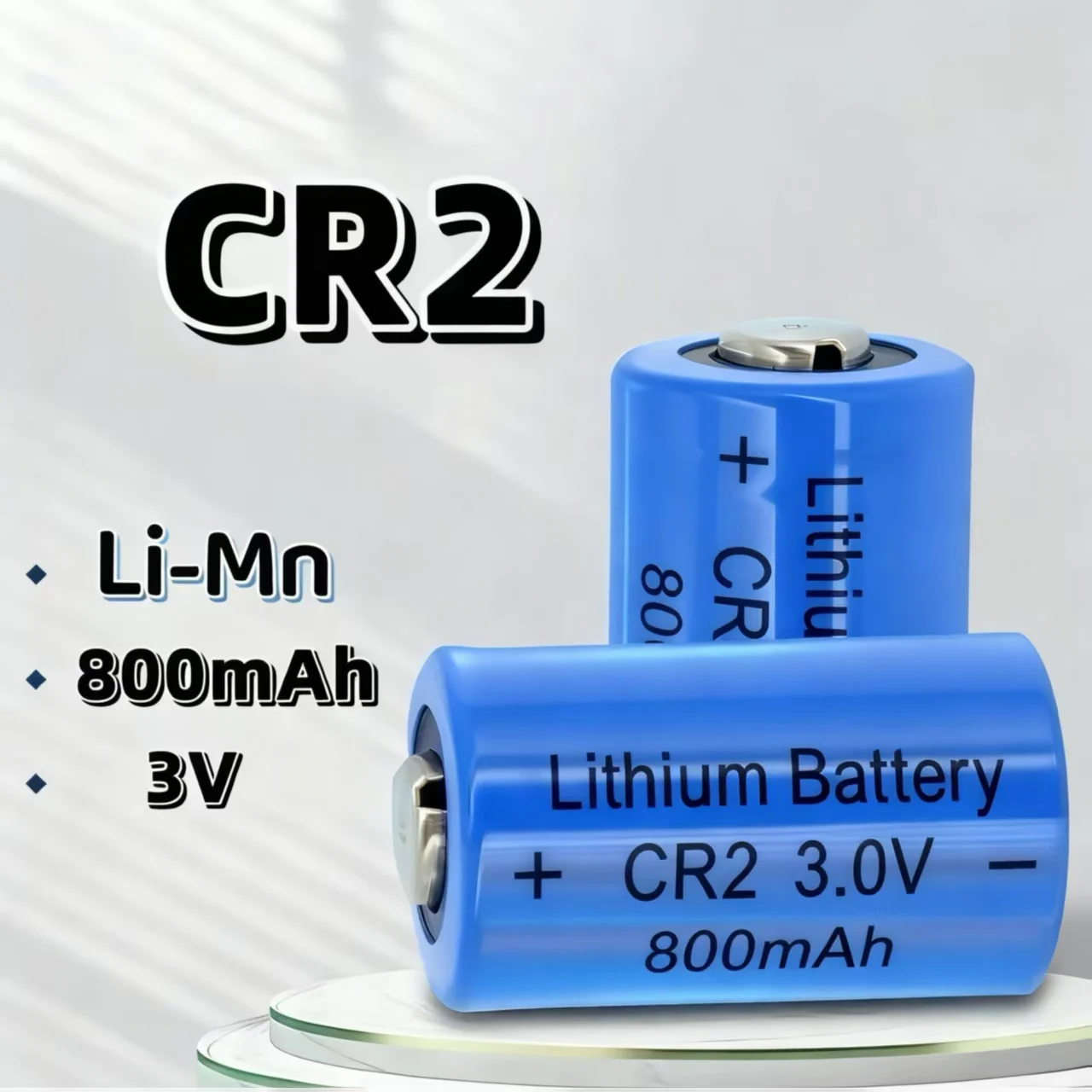CR2 3V 800mAh Lithium Manganese Non-rechargeable Battery for Camera Monitor Electricity meter Water meter Smoke alarm ETC unit