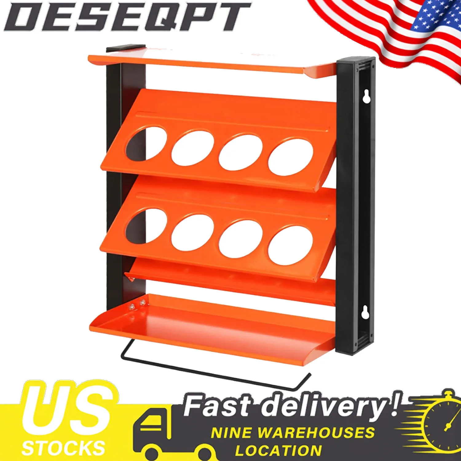 

3-слойная 7-слотовая полка для хранения распылительных банок, настенная полка для хранения инструментов для ремонта, многофункциональная полка для хранения распылительных бутылок