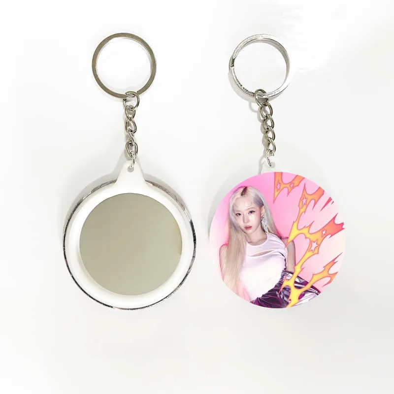 KPOP Winter Karina Armageddon Album Tinplate Badge Mirror Keyring Ningning Giselle Fashion Brooch Pins Bag Accessories Fans Gift