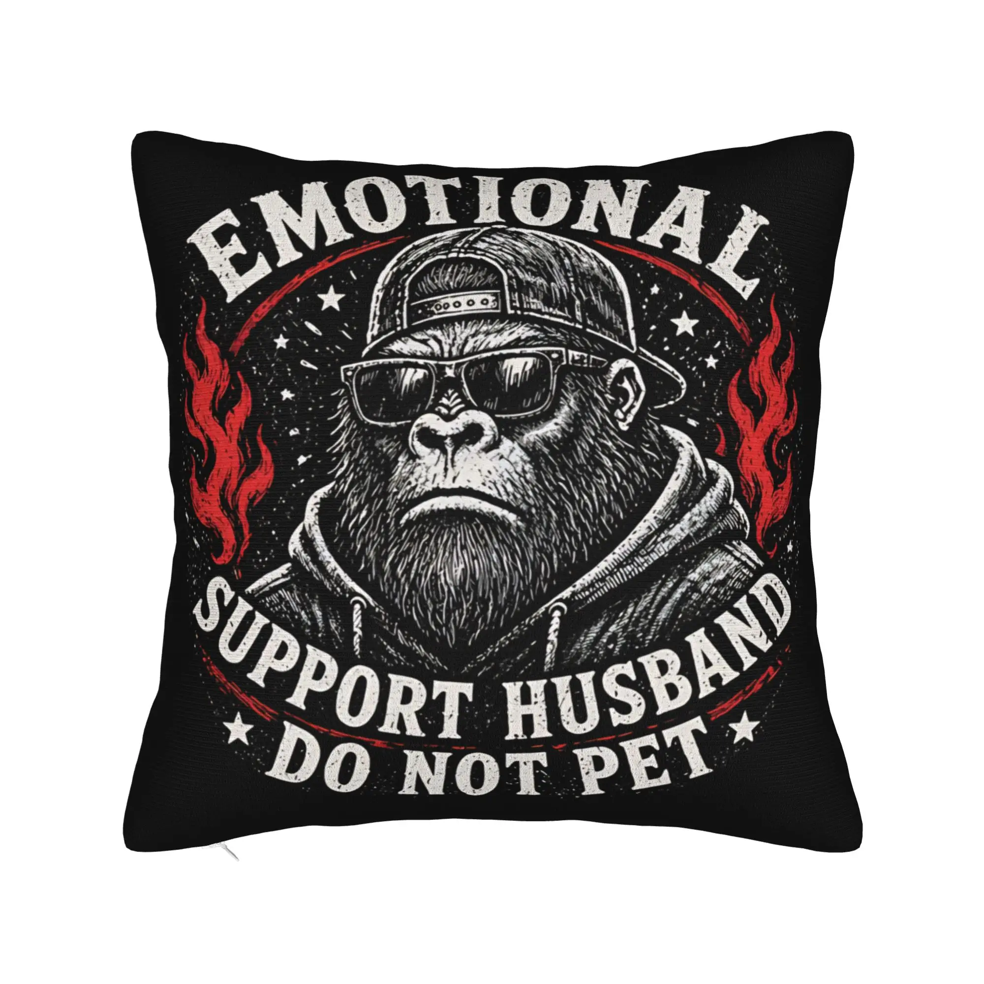 Pillow Cover EMOTIONAL SUPPORT HUSBAND DO NOT PET  Morden Pillow Case For Couch Sofa Bedroom Pillowcases