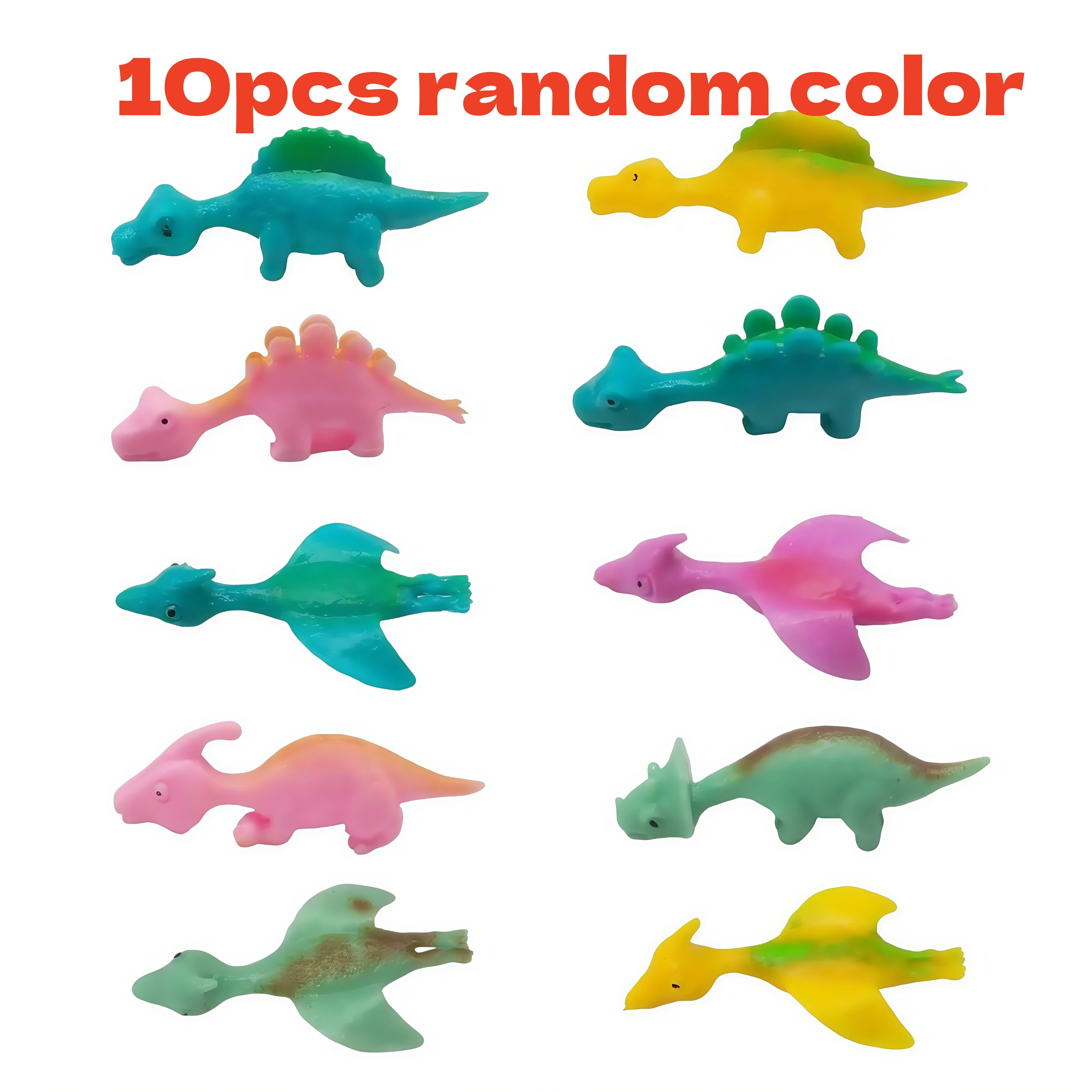 Dinosaurier-Küken-Fingerkatapult-Puzzle, Dekompressionsstreich, weiche Gummischleuder, Fingerspitzenentlüftung, Stressabbau-Spielzeug, 10-teilig – Detail 3
