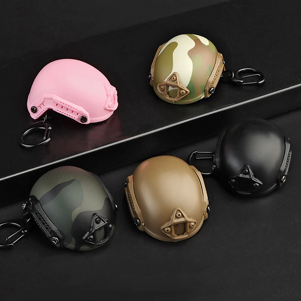 Tactical FAST Helmet Shape Bottle Opener Keychain Airsoft Helmet Mini Model Tactical Keychain Outdoor Hunting Hiking Beer Opener