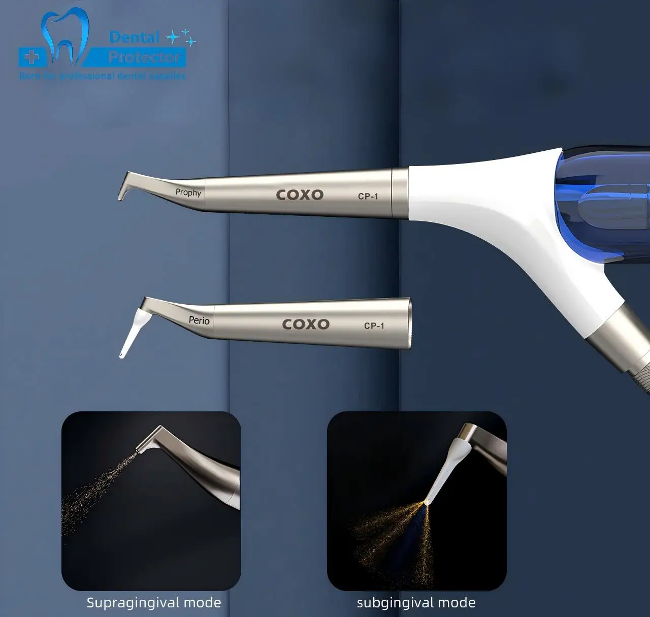 Dental Air Polisher Supragingival Subgingival 2in1 Teeth Sandblasting Whitening Air Prophy Polishing Tool