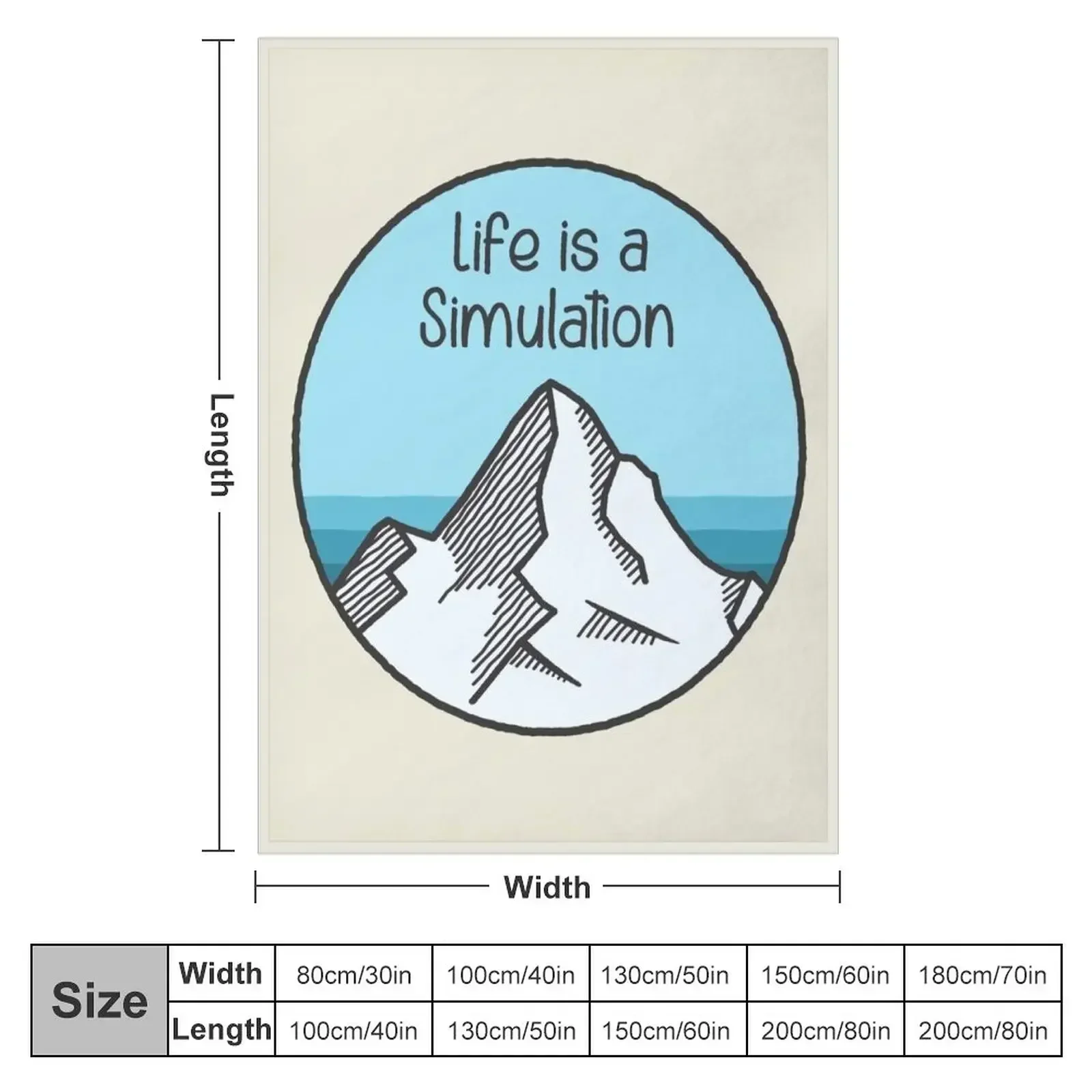 Life is a Simulation, Mountain Throw Blanket Flannels Blankets For Bed Fashion Sofas Loose Bed Fashionable Baby Blankets
