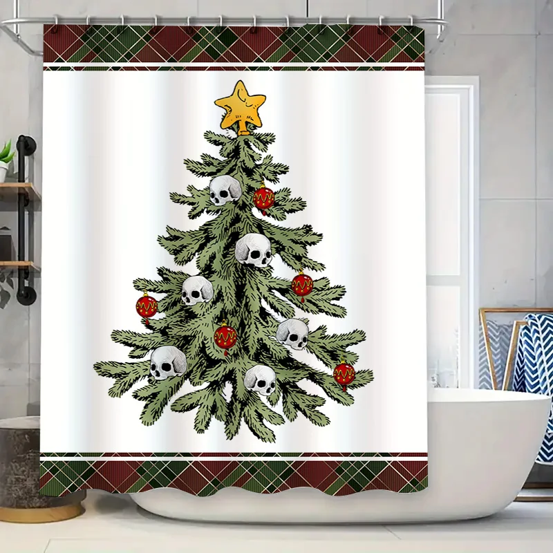 

Занавеска для душа с деревом с привидениями, декор на Хэллоуин для ванной комнаты, аксессуары для дома, водонепроницаемая полиэфирная ткань, напечатанная на заказ, художественный принт, па