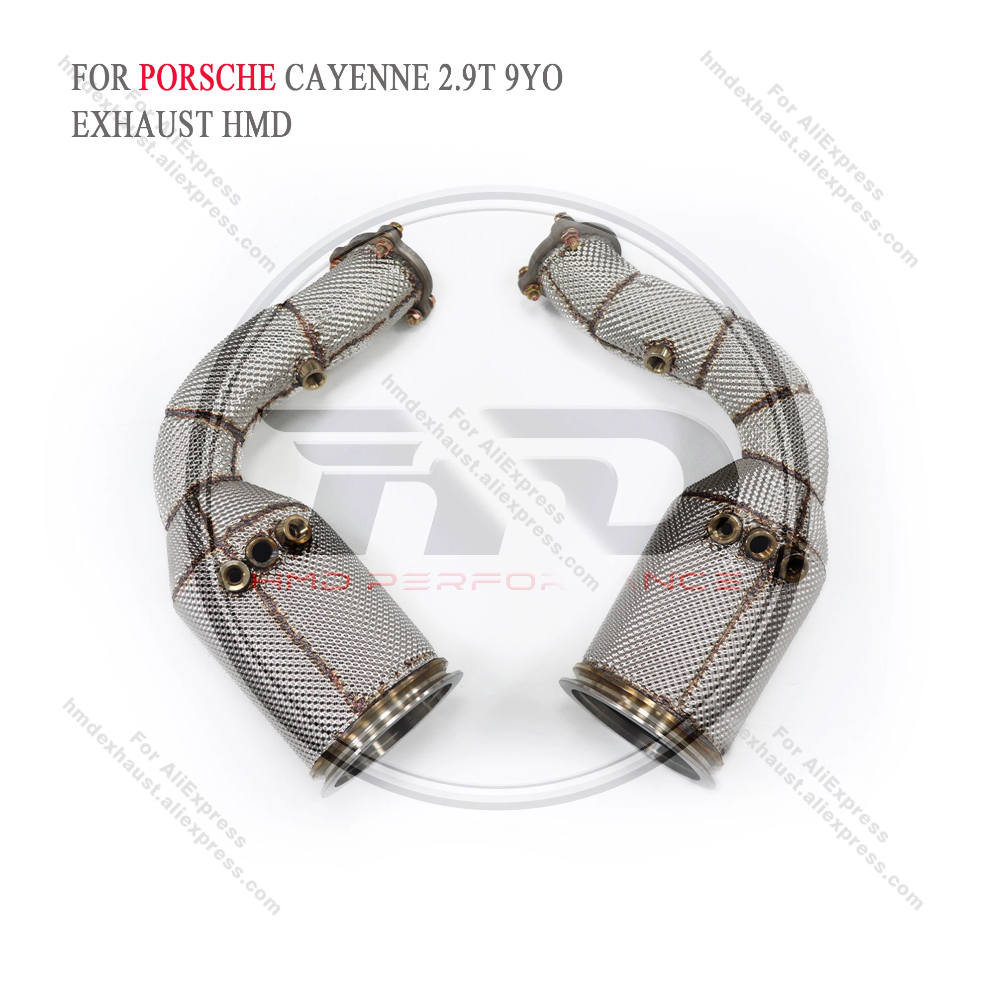 

HMD Exhaust System High Flow Performance Downpipe for Porsche cayenne 9YO 2.9T With OPF Heat Shield Racing Pipe