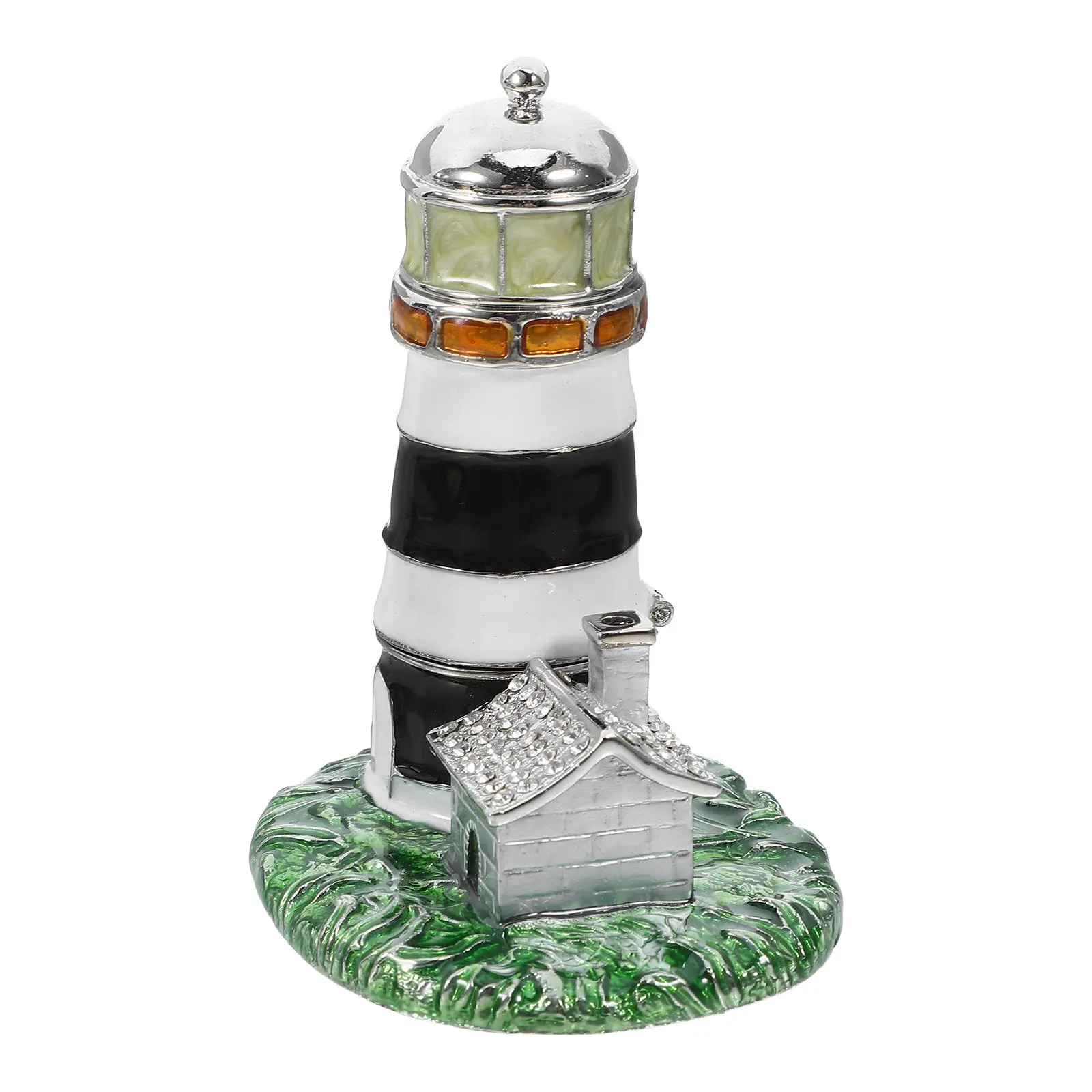 

Шкатулка для украшений в форме маяка, металлический органайзер для мелких колец, серег, ожерелий, винтажный декоративный футляр для хранения мелочей