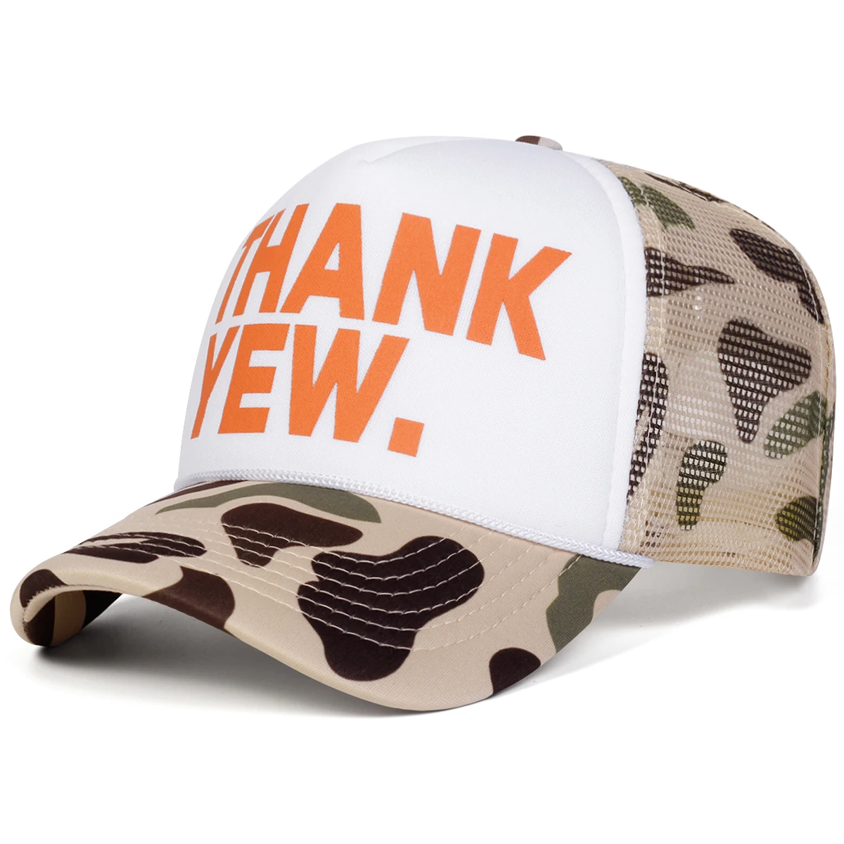 Unisex THANK YEW Embroidery Baseball Net Caps Spring Summer Outdoor Adjustable Casual Hats Sunscreen Hat Sports Cap