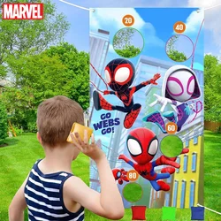 Marvel Spiderman Theme Birthday Party Throw Game Outdoor Fun Background Sandbag Games Decoration Backdrop Kids Sports Toys Gifts