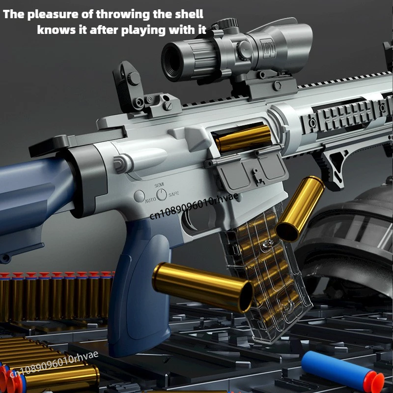 منتج جديد Luochen Shell M416 لعبة رصاصة طرية بندقية لعبة الأطفال بندقية الإسفنج رصاصة طرية دليل تحميل الصبي 2025 هدية الكريسماس