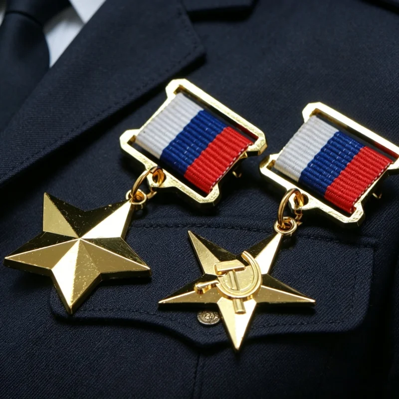 USSR CCCP Soviet Russia Hero Labor Gold Star Medal Metal Alloy Replica Badge Brooch Souvenir Collection Gift Lapel Pin